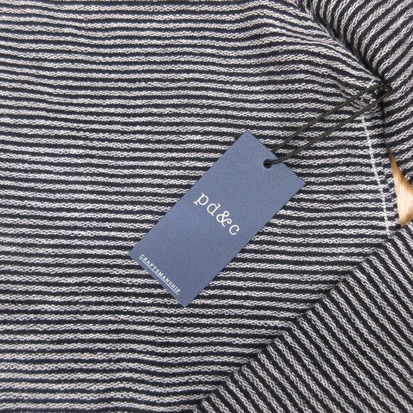 PAPER DENIM & CLOTH LIGHTWEIGHT HOODED SWEATER 100% COTTON BLACK & GRAY LARGE, L - Picture 2 of 5